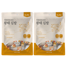 후코홀릭 강아지 황태 김밥, 혼합맛(황태/당근/고구마), 60g, 2개 - 강아지김밥