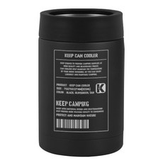 KEEP 보온 보냉 더블월 진공 감성 캠핑 캔쿨러, 블랙, 355ml, 1개