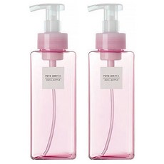 지앤와이 버블 펌프 공병 650ml, 2개, 핑크