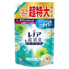 Lenor 蘭諾 1 WEEK 一週間衣物消臭柔軟精 清香綠補充包, 1.28L, 1包