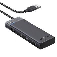 유그린 프리미엄 USB 3.0 고속 멀티 허브 CM653, 블랙