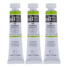 ShinHanart 專家Tube油畫顏料 744 永固綠色淺色 3入, 50ml, 1 種顏色