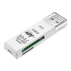 엠비에프 USB 3.0 블랙박스 SD 멀티 카드리더기, MBF-U3CR-WH, 화이트