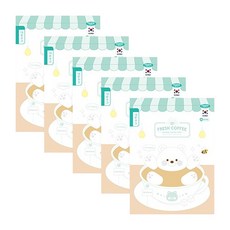 PENPIA 1000小學15格裝訂筆記本, B綠+棕色(咖啡杯), 5個