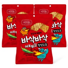 어가찬 바삭바삭 어포튀김 청양고추맛, 100g, 3개