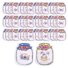 ABM 유리병모양 구디백 랜덤발송 50p 세트, 1세트, 13 x 17 cm