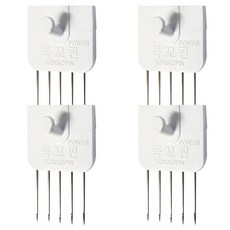 꼭꼬핀 파워 일자형 4p, 화이트, 1개