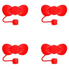 블럭마트 리본모양 텀블러 마개, TYPE 11, 4개