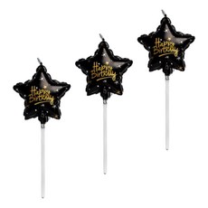 조이파티 생일초 생일별캔들, 블랙, 3개