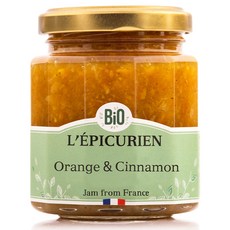 레피큐리앙 유기농 오렌지 & 시나몬 잼, 1개, 210g