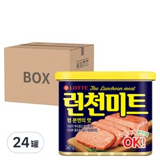 LOTTE 樂天 Ham 午餐肉 340g, 24罐, 韓國原裝進口, 質地軟嫩, 微鹹不膩, 可直接食用