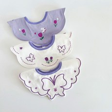 HARAROI 嬰兒圍巾圍兜彩色蝴蝶 3 件套