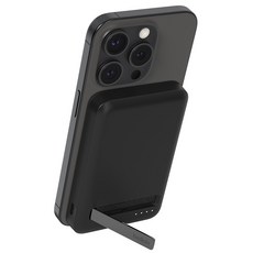 벨킨 BoostCharge 프로 Qi2 15W 마그네틱 무선 충전 스탠드 보조배터리 5000mAh, 블랙, BPD006btBK