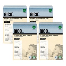 RICO Baby 幼兒用口腔清潔濕紙巾 30張, 4個