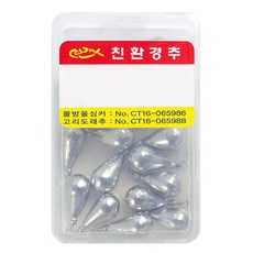 씨타임 EX 물방울싱커 프리리그 다운샷 봉돌 루어낚시 세트, 1세트