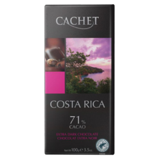 CACHET 71%哥斯大黎加可可豆醇黑巧克力，100g, 1片