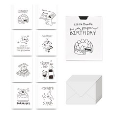 모노라이크 리틀두들 생일축하 메세지카드 세트, Series 1, 1세트
