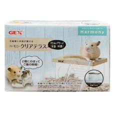 GEX 愛鼠清新望月樓 透明 1盒, 寵物鼠舒適休憩空間, 透明設計方便觀察, 竹子材質消臭抗菌