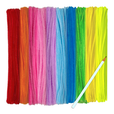 만들하비 칼라 색상 재단 가는 모루 털 철사 끈, 03 컬러플믹스(랜덤발송), 100개