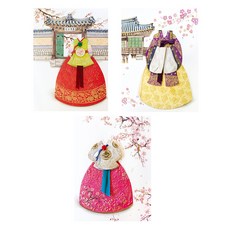 From&To 五色韓服傳統卡 3 件套 FT225-123, 混色