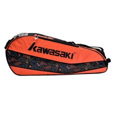 kawasaki 川崎 雙層羽毛球收納包 KBB-8677, 橙色+黑色