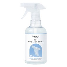 Tamsaa 衣物熨燙噴霧 500ml, 快速除皺, 方便易用, 1瓶, Transparent spray bottle
