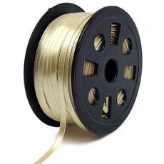 뭉구 프리미엄 유광 단면 공단 리본 5mm, 37 금색, 1개, 90m