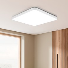 원하 오스람칩 LED 미러 방등 플리커프리 주광색 60W, 화이트 - 식빵등