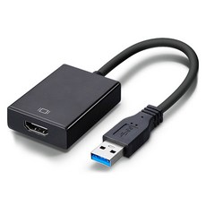 Hensen USB HDMI 轉接頭 轉換性別, 1個, 黑色