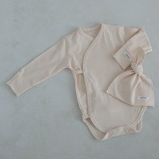 피카부 아동용 뉴모달 배냇저고리 + 모자 세트