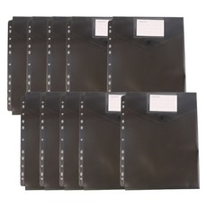 알로데 반투명 A4 도큐먼트 파일 A4, TYPE04블랙, 10개
