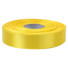 유광 단면 공단 리본 25mm, 12 노랑, 1개, 45m 12 노랑, 1개, 45m
