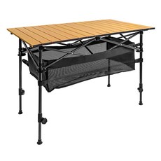 comet Outdoor 高度調節露營桌, Wood grain