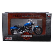 Maisto 1:18 哈雷戴維森摩托車合金模型壓鑄 2009 FXDFSE CVO FAT BOB, 藍色