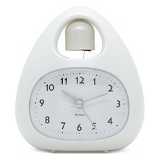 HUTIME 물방울 자명종 무소음 알람 탁상시계 HU700, 화이트
