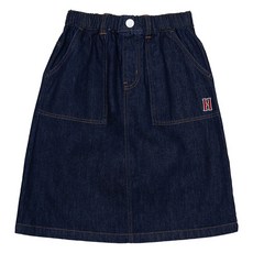하버드키즈 여아용 H로고 데님 미디 스커트 HJCTSKD34109
