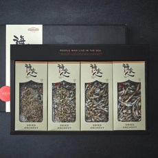해가인 건멸치 4종 선물세트 세자중대 920g + 쇼핑백, 1세트