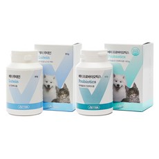 베터 반려동물 파우더 영양제 프로바이오틱스 60g + 루테인 90g 세트, 1세트 1세트, 혼합맛(프로바이오틱스/루테인), 장/유산균