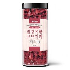 개기월식 강아지 대용량간식 말랑 유황 큐브 져키, 1.1kg, 1개, 소고기+황태