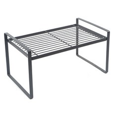 에버하우스 다용도 철제 수납렉 정리선반, 블랙, 1개