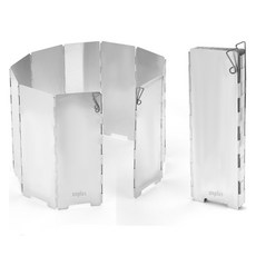 앙플러스 캠핑용 10단 버너 바람막이 + 파우치 세트, 1세트 1세트