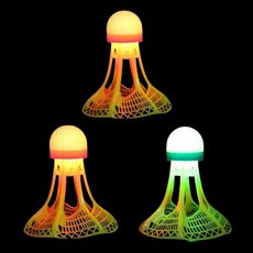 마샤투 방풍 스피드 LED 배드민턴 셔틀콕, 랜덤 발송, 3개입, 1세트 랜덤발송, 1세트