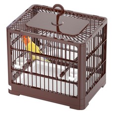 랜보어 컬러 스퀘어 베이직 새장, 브라운, 1개