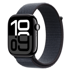 Apple 애플워치 10 GPS, 46mm, 제트 블랙 / 잉크 스포츠 루프, Loop