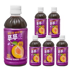 낫띵베럴 푸룬주스 푸푸룬, 340ml, 6개