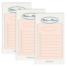 PAPERIAN 計畫標記 製作便籤紙, 3個, 1入, 清單粉紅色