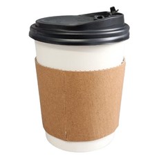 생활을그리다 무인쇄 종이컵 360ml + 블랙 ps 뚜껑 + 무지 홀더 세트, 50개, 1세트 50세트
