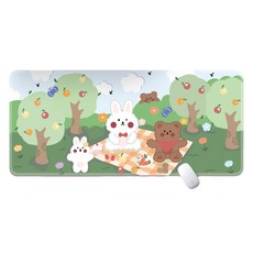 순잠 캐주얼 캐릭터 마우스 장패드, 타입1, 1개