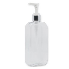 뉴앤룩 손세정 주방세제 슬림 디스펜서 리필 공병 300ml, 투명 + 실버, 1개