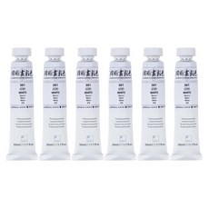 신한화구 전문가 한국화 물감 301 호분 6p, 20ml, 1색